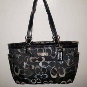 Coach Handbag with Shimmer Silver